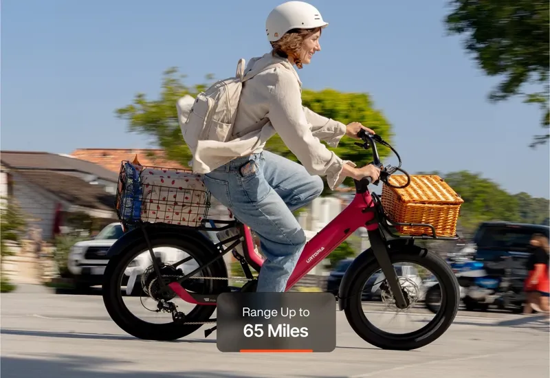 Urtopia Joy Ultra eCruiser Bike - Pink-5